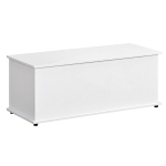 HOMCOM Lift Top Storage Bench, 39.4" Modern Storage Chest with 264 lbs. Weight Capacity, White