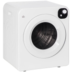 HOMCOM Compact Laundry Dryer Machine, 1300W, 3.22 Cu. Ft. Electric Portable Clothes Dryer with 7 Drying Modes for Apartment or Dorm, White