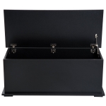 HOMCOM Lift Top Storage Bench, 39.4" Modern Storage Chest with 264 lbs. Weight Capacity, Black