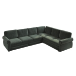 Chic L-Shaped Sectional with Pull-Out Bed and Nailhead Trim, Versatile Chenille Sleeper Sofa for Living Room, 118'' L x 86.5" W x 36.5" H, Green