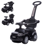 Aosom 3 In 1 Push Cars for Toddlers Kid Ride on Push Car Stroller Sliding Car with Horn Music, Black