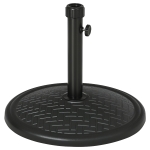 Outsunny 31lbs Concrete Round Patio Umbrella Base Holder, Outdoor Market Umbrella Stand Weight for Lawn, Deck, Backyard, Black