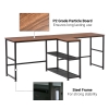 HOMCOM 83'' Two Person Desk with Storage Shelves, Computer Office ...