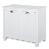 HOMCOM Tilt-Out Laundry Storage Cabinet, Bathroom Storage Organizer With  Two-Compartment Tilt Out Hamper, White & Reviews