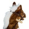 Qaba Kids Plush Rocking Horse With Sounds & Music - Metal Frame, Dark Brown, Neighs & Wags Tail (Ages 3+, Up To 110 Lbs)