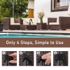 Outsunny Outdoor Sectional Sofa Furniture Connector Fastener Clips - Set of 10(m-4)