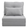 HOMCOM - - HOMCOM Modern 3-Seater Sofa For Bedroom, 71" Linen Fabric Couch With Slatted Frame And Rubber Wood Legs - Dark Gray