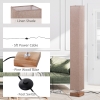 HOMCOM 48” Modern Free Standing Rectangle Floor Lamp With Fabric Linen ...