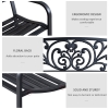 Outsunny Baule da Giardino in Rattan PE con Ruote e Maniglia Nero | Italy