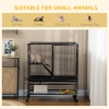 PawHut 32" L 4-Level Small Animal Cage Rabbit Hutch With Universal
