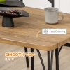 HOMCOM Industrial Dining Table Set for 6 People, 6 Piece Kitchen Table ...