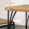 HOMCOM Industrial Dining Table Set for 6 People, 6 Piece Kitchen Table ...