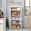HOMCOM Freestanding Kitchen Pantry, 5-tier Storage Cabinet with ...