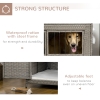 PawHut Rattan Dog Crate with Double Doors, Wicker Dog Cage with Large ... - Rattan Dog Crate And Ottoman