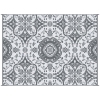 Outsunny 9x12 Waterproof Reversible Outdoor Rug for Camping, Backyard, Picnics, Beach, Deck Gray & White Floral