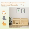 View of PawHut Wooden Hamster Cage, Small Animals Kit Hutch, Exercise Play ...