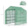 Outsunny 8' X 6' X 7' Walk-in Greenhouse - 18 Shelf Plant Greenhouse With Mesh Door, Windows & Trellis, UV Protective Cover For Vegetables & Flowers