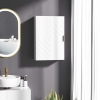 kleankin Bathroom Medicine Cabinet, Modern Wall Cabinet with Adjustable Shelves and Single Door for Laundry Room