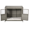 Picture of PawHut Rattan Dog Crate with Double Doors, Wicker Dog Cage with Soft ...