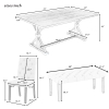 6-Piece Farmhouse Dining Table Set, Espresso