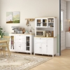 HOMCOM 71" 5-Door Kitchen Pantry Cabinet, Freestanding Storage Cabinet Cupboard with Adjustable Shelves, White