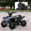 Qaba Kids ATV Quad, 6V Ride On Toy with Rechargeable Battery, Light ...
