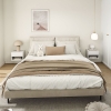 HOMCOM Floating Nightstand Set of 2, Wall Mounted Bedside Table with Drawer for Bedroom, White
