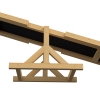 Altalena Per Cani PawHut Agility: Bascula In Legno Pre-oliato, Feltro Antiscivolo, Per Addestramento Equilibrio, Max 30 Kg