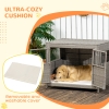 PawHut Rattan Dog Crate with Double Doors, Wicker Dog Cage with Soft ... - Free Shipping Rattan Dog Crate Cutesy Designs