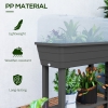 Greenhouse Garden Bed Outsunny 41L Self-Watering Raised Garden Bed With Transparent Lid - Indoor/Outdoor Planter With Storage Shelf Outsunny Self-watering Planter Box Greenhouse Lid 41L