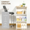 HOMCOM Modern Bar Table Counter Height Dining Table For Kitchen Dining Room~835 390bk