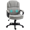 Vinsetto Massage Office Chair with 2 Vibration Motor Points, USB Power, Height Adjustable Executive Computer Chair, Comfy Desk Chair, Gray