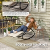 Outsunny UV Water Resistant Rocking Chair for Sunbathing, Lawn, Garden ...