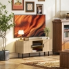 HOMCOM TV Stand Cabinet for TVs up to 55 Inches, TV Unit with Storage Shelves and Cabinets for Living Room, Oak Tone
