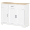HOMCOM Modern Kitchen Sideboard Buffet Cabinet with Storage, Kitchen Island Dining Room Cabinet Living Room Furniture