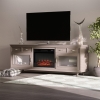 HOMCOM 23" Electric Fireplace Insert for Wooden Cabinet, Recessed Fireplace Heater with Realistic Log Flames, Adjustable Brightness, 1400W, Black