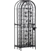 HOMCOM 45-Bottle Modern Wine Organizer Decorative Portable Wrought Iron Wine Rack Jail
