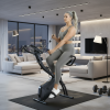 Soozier 3 in 1 Folding Exercise Bike, Foldable Stationary Bike with 8-Level Magnetic Resistance, Adjustable Seat, Black