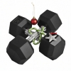 Soozier Hex Rubber Dumbbell Set for No Rolling