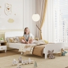 Qaba Bed Frame for Girls and Boys, Bedroom Furniture, White
