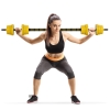 Soozier Dumbbell & Barbell Adjustable Set 44lbs Plate Bar Clamp Rod for Strength Training, Full Body Workout, Muscle Building Men Women Home Gym Sports Area Exercise Ergonomic