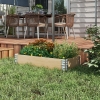Outsunny Raised Garden Bed, Foldable Wooden Planters for Outdoor Vegetables, Flowers, Herbs, Plants, Easy Assembly