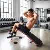 Soozier Foldable Sit Up Bench Core Workout for Home Gym Black