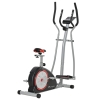 Soozier 2-in-1 Elliptical and Bike Cross Trainer with LCD Screen and Magnetic Resistance for Home Gym Use, 264 lbs Weight Capacity