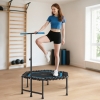 Soozier 45" Rebounder Trampoline for Adult, Quiet Bungee Rebounder with Adjustable Handle, Blue