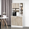 HOMCOM Kitchen Buffet with Hutch Multi Storage Cupboard Cabinet Server Sideboard with Drawers