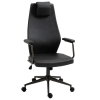 Vinsetto High-Back Executive Office Chair, Ergonomic Leather Computer Desk Chair with Adjustable Height, Removable Headrest and 360 Swivel Wheels, Deep Grey