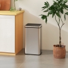 HOMCOM 13.2 Gal (50 L) Automatic Garbage Can w/ Soft-Close Lid, Trash Can with Fingerprint Resistant Stainless Steel, Silver