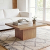 HOMCOM Square Coffee Table, Center Table with 1.6" Thick Tabletop, Natural Wood
