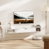 HOMCOM 55" Floating TV Stand for TVs up to 60 Inch, Wall Mounted Media Console with Flip Drawer and 2 Open Shelves, White